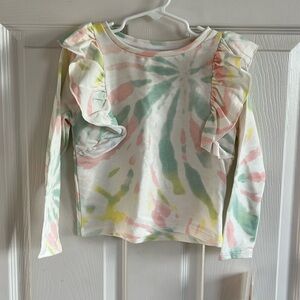Grayson Mini Tie Dye Ruffle Sweatshirt Size 4T